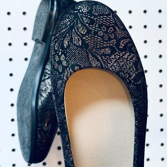 SAS Leather Scenic Flats Black Lace Size 8.5 Wide - Picture 5 of 12